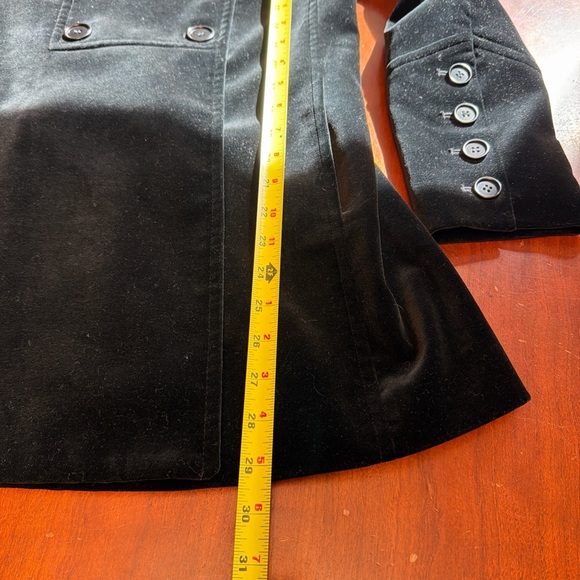 Vintage Theory Black Velvet Pea Coat XS-S - Picture 8 of 8